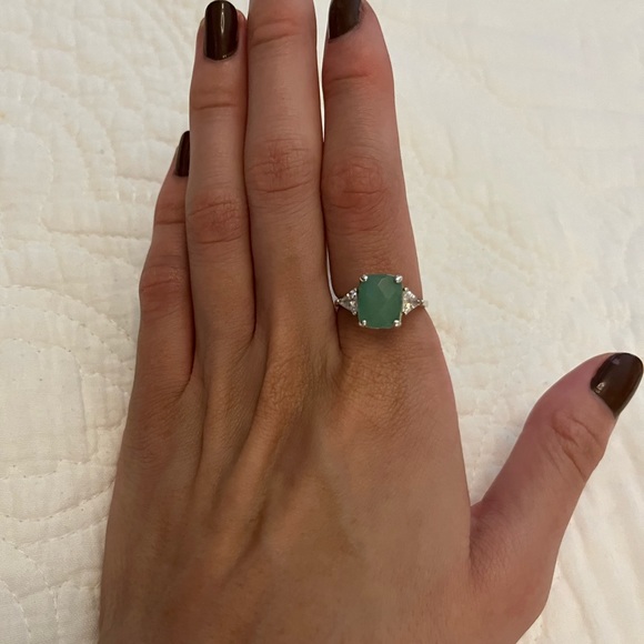 Silver turquoise ring size 7 - Picture 1 of 2